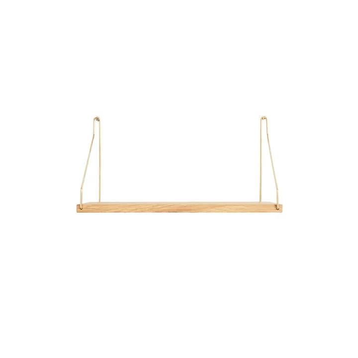 Shelf Regal 40 x 20 cm, Eiche / Messing von Frama