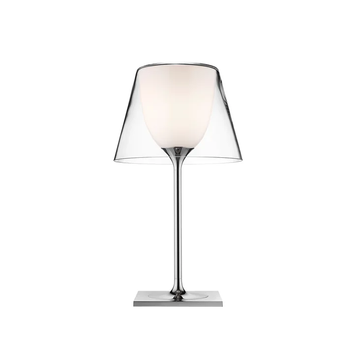 Die K Tribe T1 Tischleuchte von Flos mit transparentem Glas-Schirm