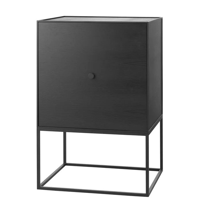Frame Sideboard 49 (inkl. Tür & Regalboden), Esche schwarz gebeizt von Audo