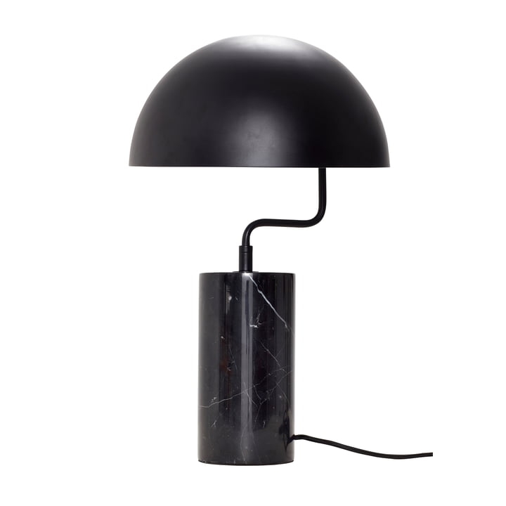 Marmor Tischlampe, schwarz von Hübsch Interior