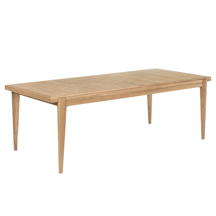 S-Table, rechteckig ausziehbar, 95 x 220-320 cm, Eiche matt lackiert von Gubi