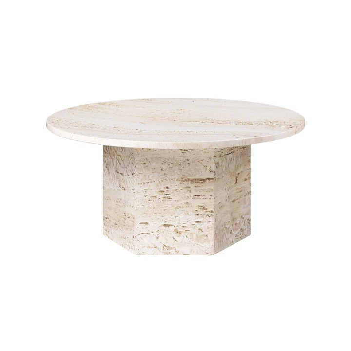 Epic Coffee Table, Ø 80 cm, neutral white von Gubi