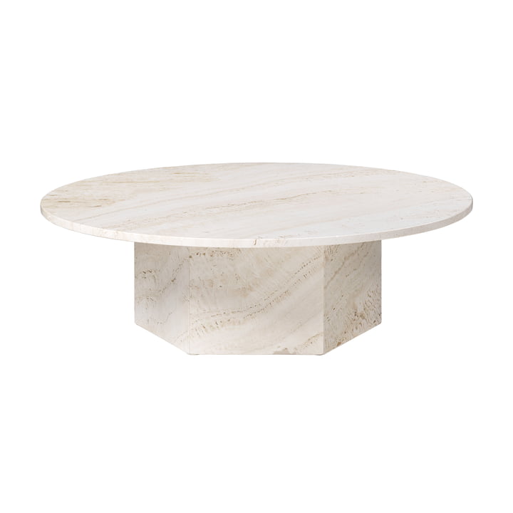 Epic Coffee Table, Ø 110 cm, neutral white von Gubi