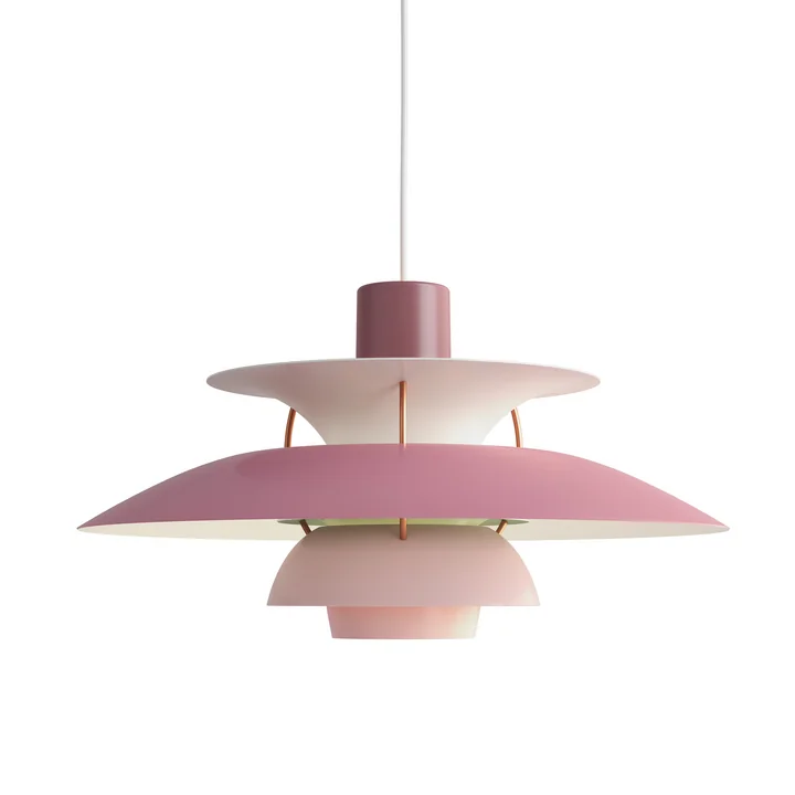 Die Louis Poulsen - PH 5 Pendelleuchte in hues of rose