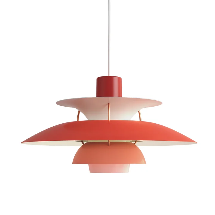 Die Louis Poulsen - PH 5 Pendelleuchte in hues of red