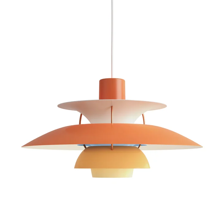 Die Louis Poulsen - PH 5 Pendelleuchte in hues of orange