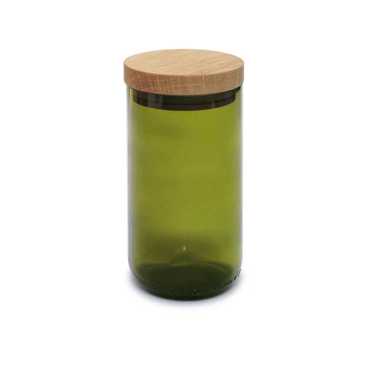 Das Vorratsglas von side by side in Eiche / grün, 450 ml