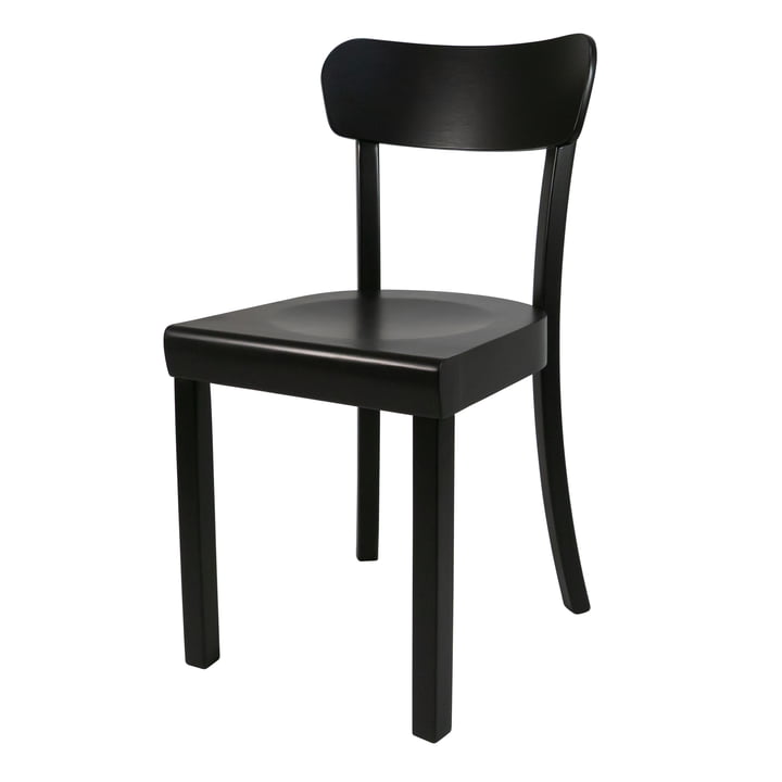 Schwarzer Frankfurter Stuhl mit Lack auf Wasserbasis 