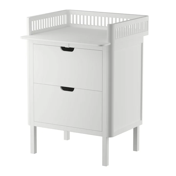 Wickelkommode mit Schubladen von Sebra in classic white