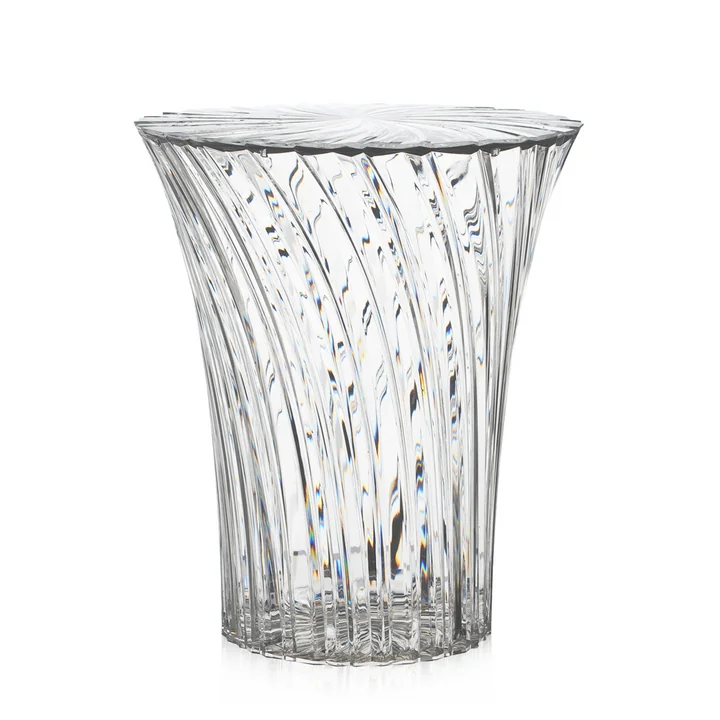Sparkle Hocker und Beistelltisch Ø 38 cm von Kartell in glasklar