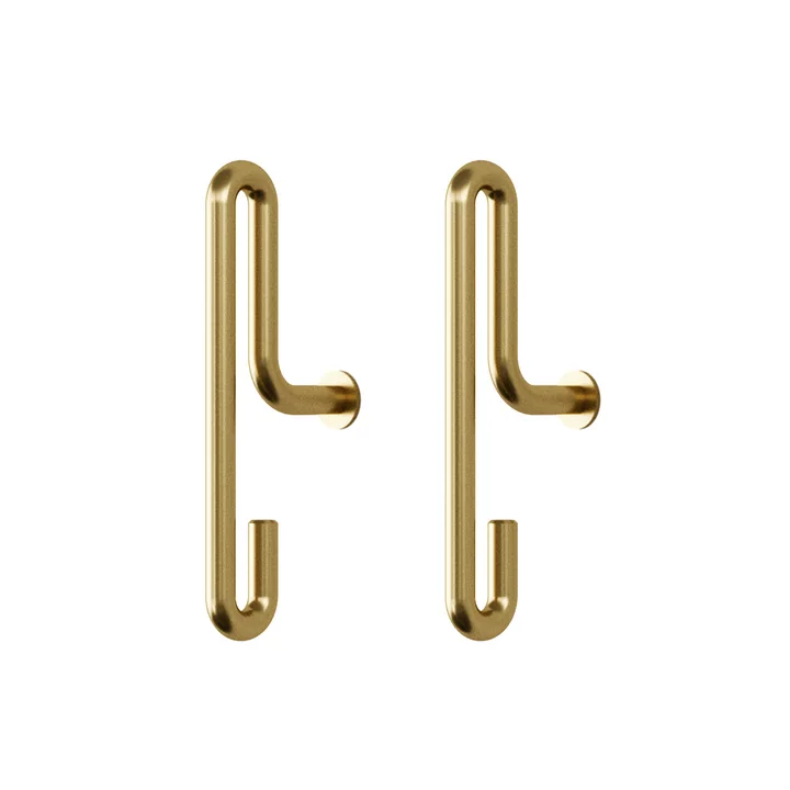 Wall Hook small, matt gold (2er-Set) von Moebe