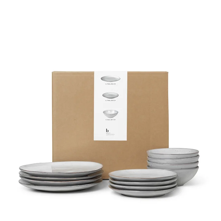 Broste Copenhagen - Nordic Sand Geschirr Dinner-Set (12-tlg.)