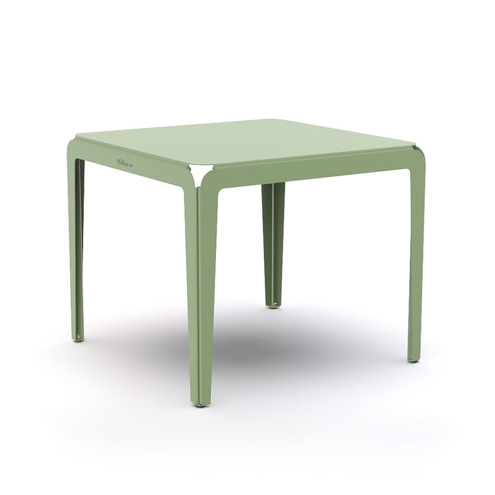 Der Bended Table Bistrotisch von Weltevree, 90 x 90 cm, blassgrün 