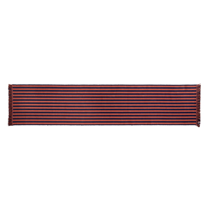 Stripes Teppichläufer, 65 x 300 cm, navy cacao von Hay