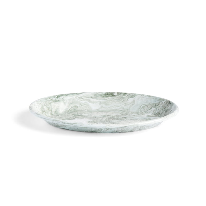 Soft Ice Servierplatte oval, grün von Hay