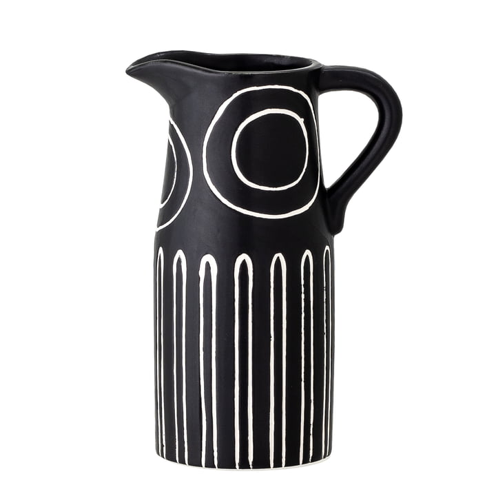 Die Troy Vase von Bloomingville in schwarz, H 17 cm