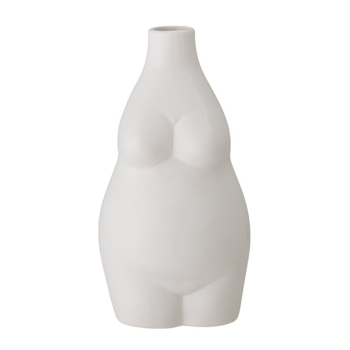 Die Elora Vase von Bloomingville in weiß, H 18 cm