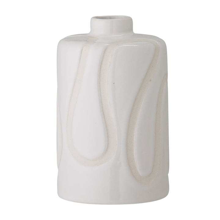 Die Elice Vase von Bloomingville in weiß, H 13 cm