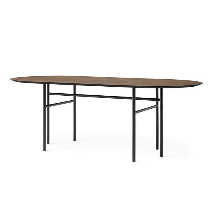 Snaregade Table oval, 95 x 210 cm, schwarz / Eiche gebeizt von Menu