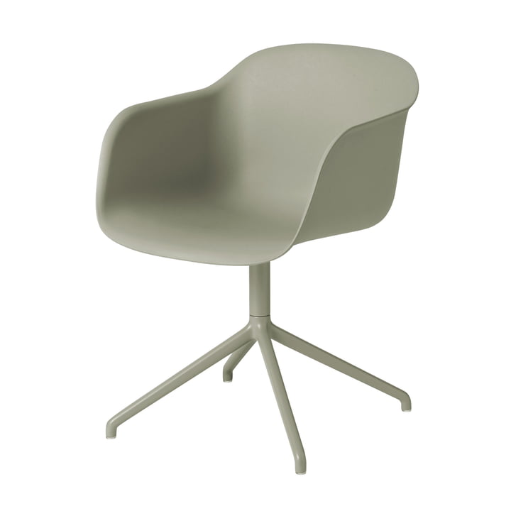 Fiber Chair Swivel Base von Muuto in dusty green / dusty green