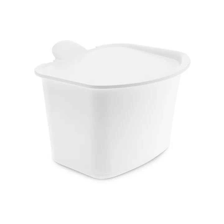 Der BIBO Bio Abfall Behälter von Koziol in cotton white