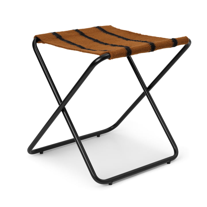 Der Desert Hocker von ferm Living in schwarz / stripe