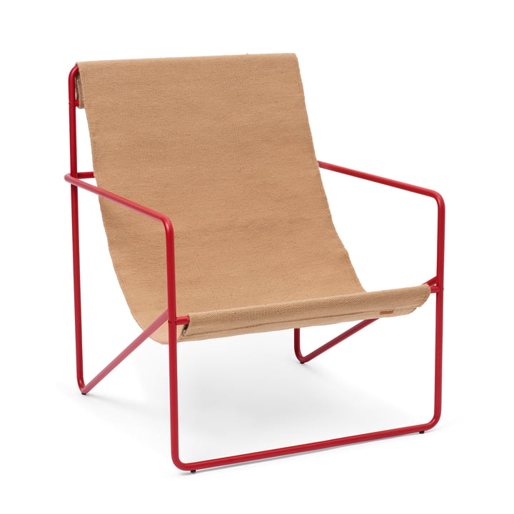 Der Desert Lounge Chair von ferm Living in poppy red / sand