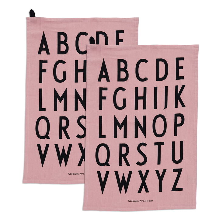 Das Classic Geschirrtuch von Design Letters in lavendel (2er-Set)