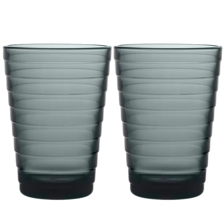 Das Aino Aalto Longdrinkglas von Iittala, 33 cl, dunkelgrau (2er-Set)
