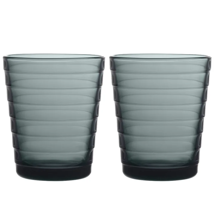 Der Aino Aalto Glasbecher von Iittala, 22 cl, dunkelgrau (2er-Set)