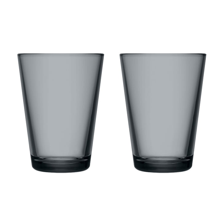 Das Kartio Trinkglas von Iittala, 40 cl, dunkelgrau (2er-Set)