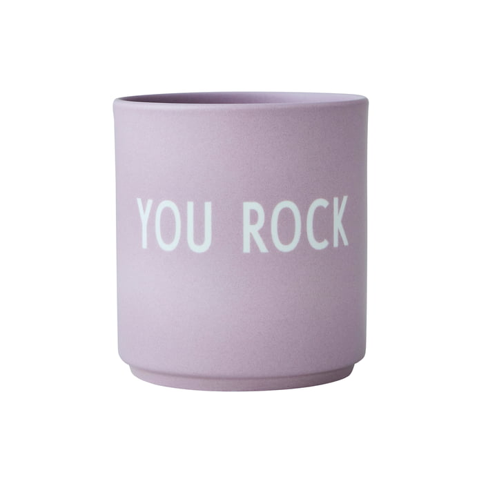 Der AJ Favourite Porzellan Becher von Design Letters, You Rock / lavendel