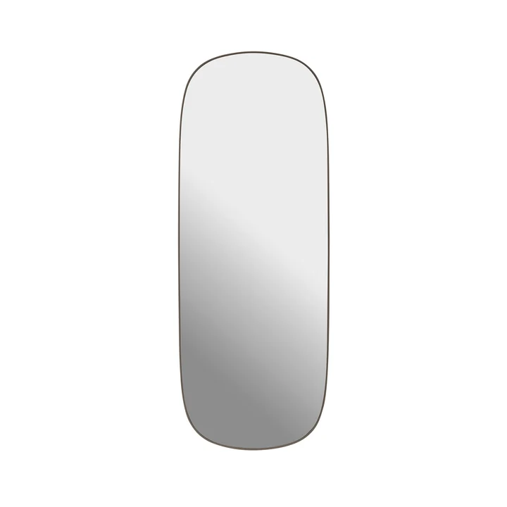 Der Framed Mirror, groß von Muuto, taupe / Klarglas