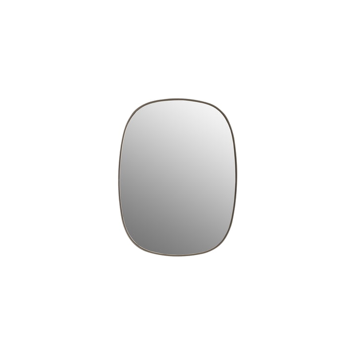Der Framed Mirror, klein von Muuto, taupe / Klarglas