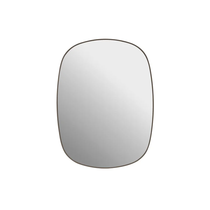 Der Framed Mirror, klein von Muuto, taupe / Klarglas