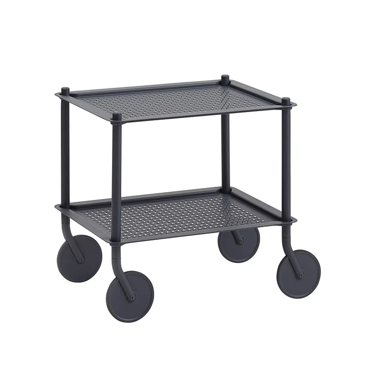 Der Flow Beistellwagen von Muuto, 2 Etagen, blaugrau
