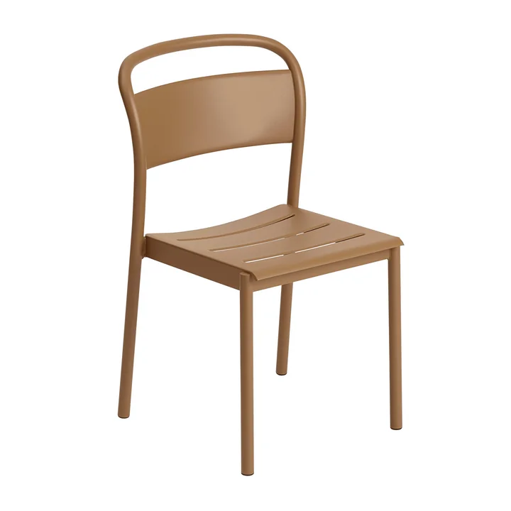 Der Linear Steel Side Chair von Muuto, burnt orange