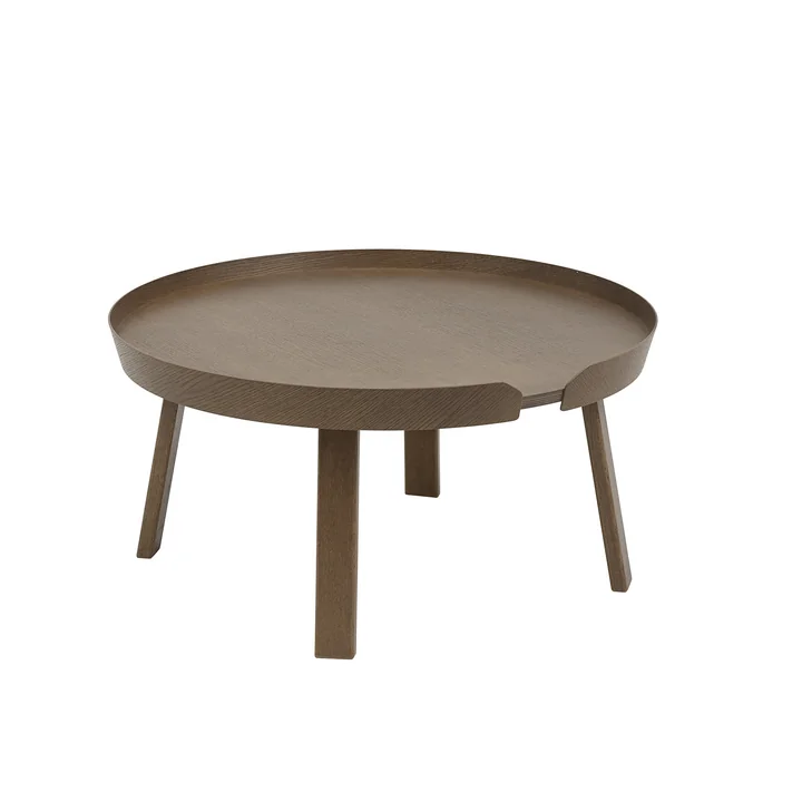 Der Around Couchtisch von Muuto, Ø 72 cm, dunkelbraun