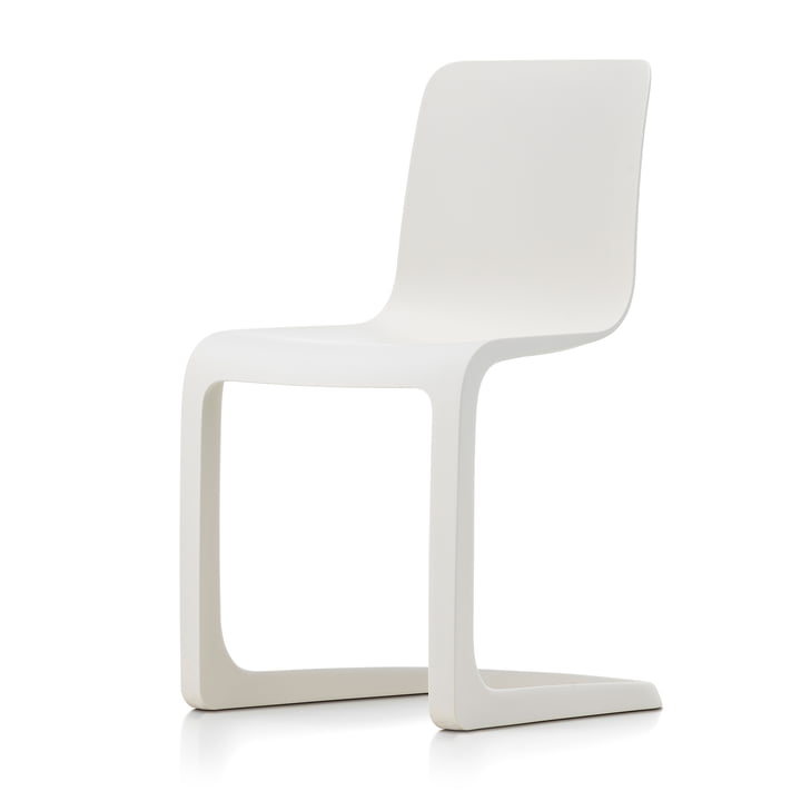 EVO-C Vollkunststoff-Stuhl, elfenbein von Vitra