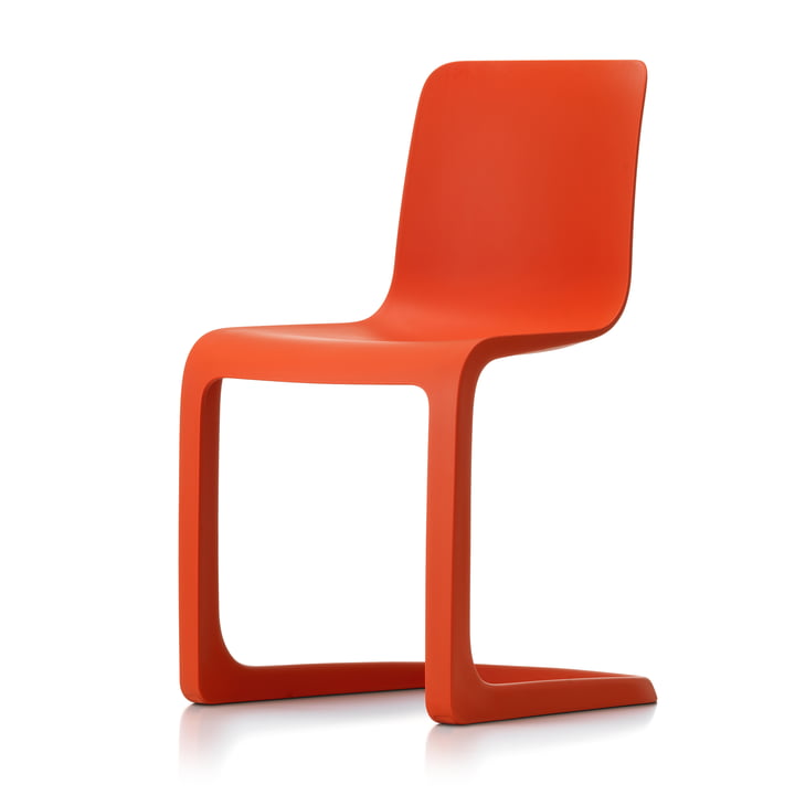 EVO-C Vollkunststoff-Stuhl, poppy red von Vitra