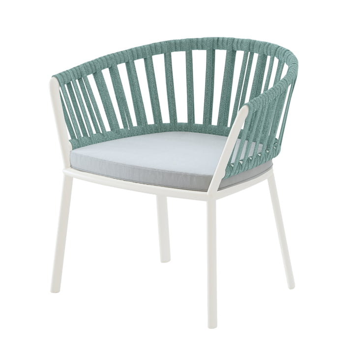 Ria Lounge-Sessel, cremeweiß / mintgrün / hellgrün von Fast