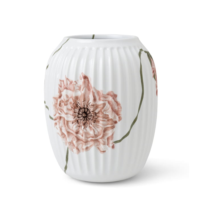 Die Hammershøi Poppy Vase von Kähler Design, H 21 cm, weiß