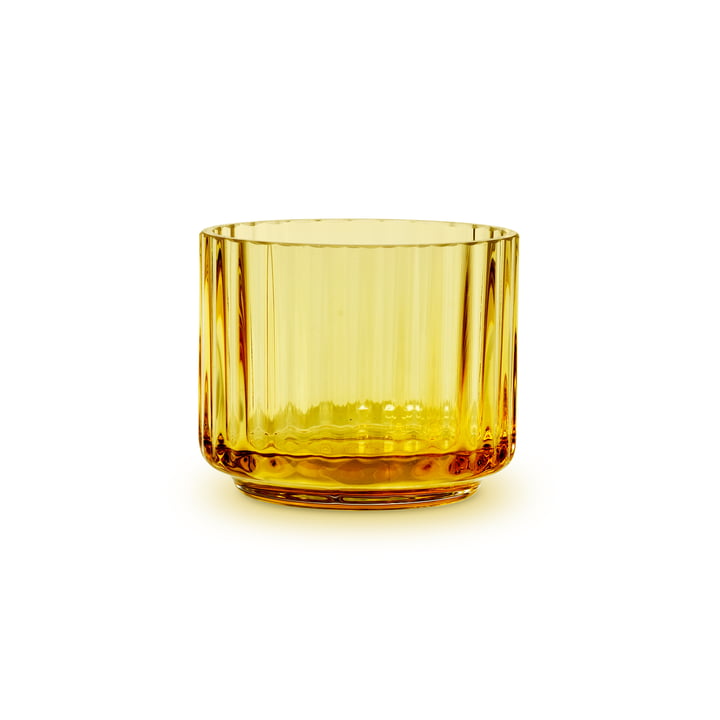 Der Teelichthalter von Lyngby Porcelæn, Ø 6,7 cm, amber