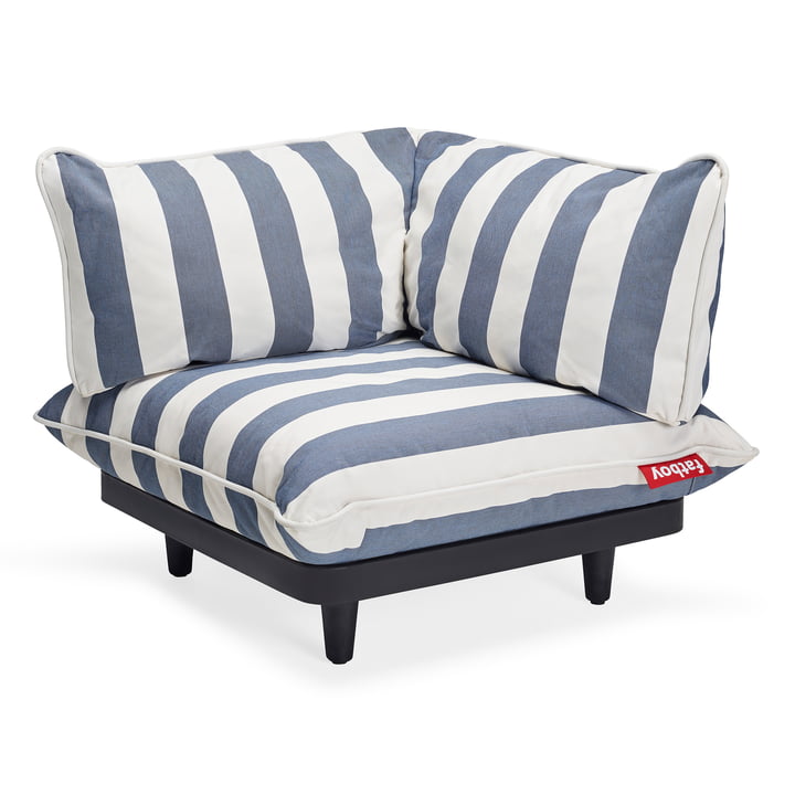 Das Paletti Outdoor-Sofa von Fatboy, Eckmodul, gesteift, ocean blue
