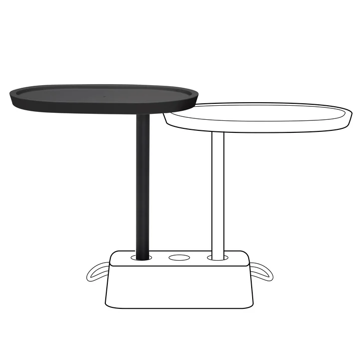 Die Montage der Bricks Buddy Tischplatte von Fatboy 