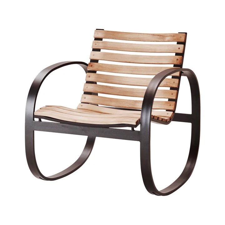 Der Parc Schaukelstuhl Outdoor von Cane-line, lava grey
