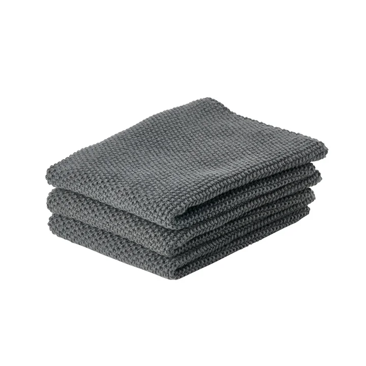Das Reinigungstuch von Zone Denmark, 27 x 27 cm, anthrazit (3er-Set)