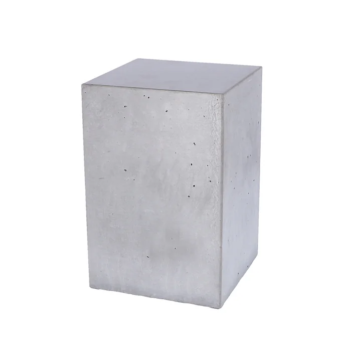 Der Block Beton Beistelltisch von Jan Kurtz, Höhe 46 cm, gewachst