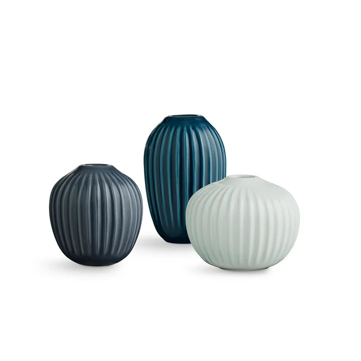 Hammershøi Vase Miniatur von Kähler Design in grün (3er-Set)