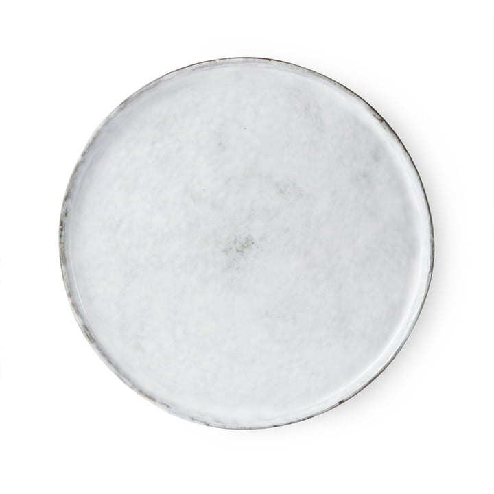 Der Bold & Basic Keramik Teller von HKliving, Ø 28 cm, weiß